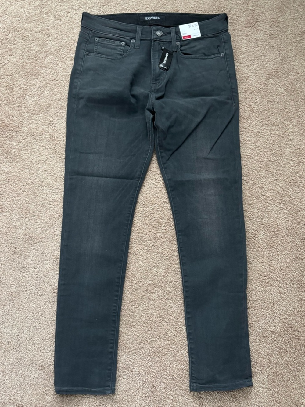 Express Men's Skinny Black Jeans 32 x 30